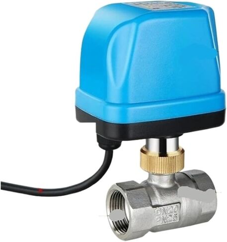 صمام كروي كهربائي من الفولاذ المقاوم للصدأ مقاوم لدرجات الحرارة العالية AC220V DC12-24V كهربائي ملولب 2 تحكم 3 أسلاك صمام المحرك (DN50، DC12-24V_2 WAYS) in Kuwait