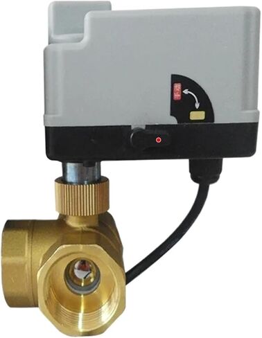 3 Way/2 Way Brass Motorized Ball Valve AC220V DC12V-24V 3-Wire 2-control Electric Actuators with Manual Switch DN15/20/32/40/50(DN40,AC220V_3WAY) in Saudi Arabia