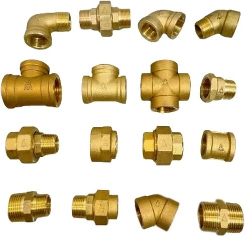 سمكا 1/2 "ذكر أنثى 45 90 درجة الكوع الاتحاد المحملة تركيب الأنابيب النحاسية المستقيمة موصل الحلمة المقرنة غاز الماء 1 قطعة (Male1l2-Female3l4) in Kuwait