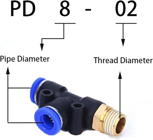 50/100 قطعة PD4-M5/PD6-M5/PD6-02 موصل سريع منظم ضغط صمام الخانق ملحقات الضاغط تركيبات هوائية (PD4-01 100 قطعة) in Kuwait