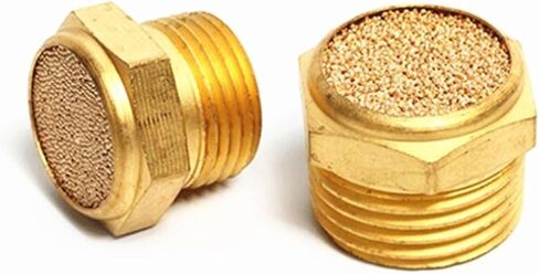 كاتم صوت العادم M5 1/8 "1/4" 3/8 "1/2" موصل نحاسي كاتم صوت هوائي لتركيب صمام الملف اللولبي (3/8 بوصة) in Kuwait