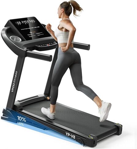 Treadmills for Home Use, Walking Pad Treadmill with Incline, Auto Foldable Treadmill for Home, 8.0 MPH Running Treadmill with Bluetooth Enabled, 300 lbs User Capacity in Saudi Arabia