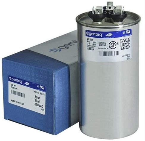 Mars 12201 - 80 + 10 uF MFD x 370 VAC Genteq استبدال مكثف مزدوج مستدير # C38010R / 27L261 in Saudi Arabia