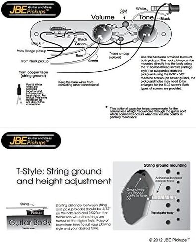JBE Joe Barden Danny Gatton T-Style Pickup Set for Fender Tele Telecaster- Black in Saudi Arabia