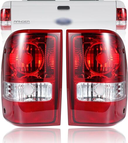 Tail Light Assembly for 2001-2011 Ford Ranger (Excl. STX) | Direct Fit OE Replacement | Driver & Passenger Pair | No Bulbs/Harness (OE Red) in Saudi Arabia