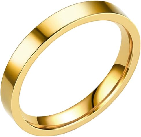 Jude Jewelers 3mm Stackable Stainless Steel High Polished Wedding Band Classical Ring in Kuwait