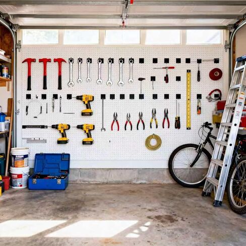 40 حزمة من خطافات Pegboard شديدة التحمل - تصميم ذراع مزدوج للوحات Pegboard القياسية بسمك 1/4 بوصة مع فتحات 3/16 بوصة، وتنظيم الأدوات والأواني في المرآب والمطبخ وورشة العمل in Saudi Arabia