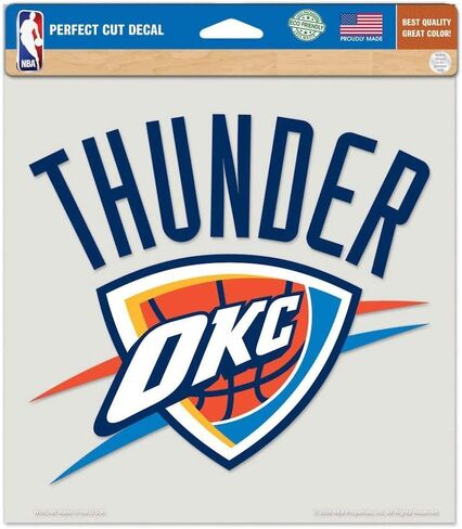 NBA Oklahoma City Thunder Die-Cut Color Decal, 8"x8", Team Color in Saudi Arabia