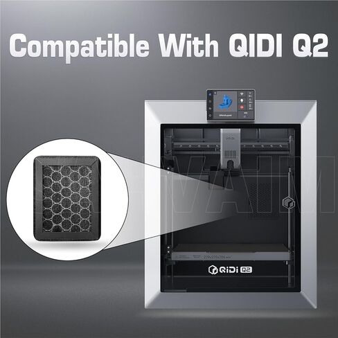 قطعتان من فلتر الهواء HEPA 13 المحسن وفلتر هواء الكربون المنشط لطابعات QD Q2 ثلاثية الأبعاد، فلتر بديل للمركبات العضوية المتطايرة، PM2.5، الجسيمات والروائح متناهية الصغر، ملحقات وأجزاء Q2 in Kuwait