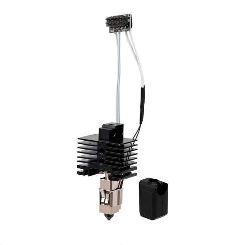 قطعتان من مجموعة رأس الطباعة الطارد المجمعة P1P/P1S Hotend 0.4 مم لمختبر Bambu P1P/P1S - استبدال الطرف الساخن للطابعة ثلاثية الأبعاد مع فوهة فولاذية صلبة، وثرمستور، وخرطوشة سخان، وغرفة تبريد وكتلة حرارية in Kuwait
