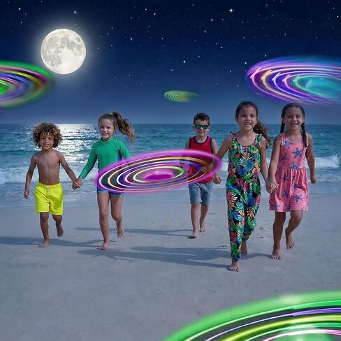 6 Sets LED Flying Set, Fun Flying Saucers Toys for Kids with Flashing Lights, Flying Toy Outdoor Toys Glow in The Dark Party Supplies Party Favors for Kids 4-8 8-12 in Saudi Arabia