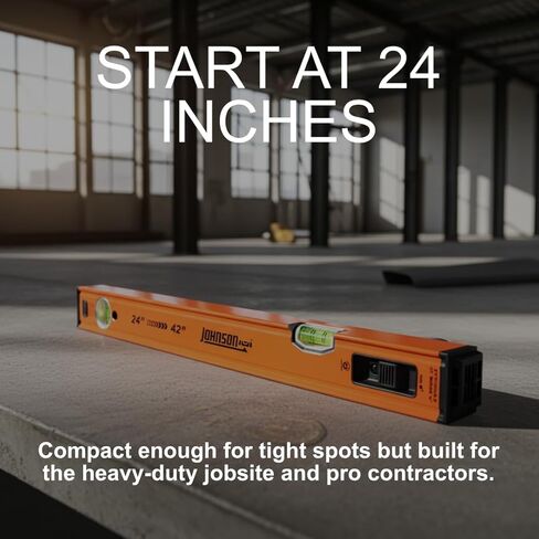 Johnson Level & Tool 5800-2442B - 24"-42" Extendable Box Beam Level,Telescoping Adjustable Aluminum Level with Precision Milled Edges in Saudi Arabia