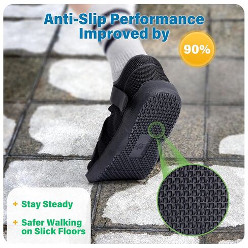 SPRING SEAON Medical Walking Boot, Lightweight Post-Op Shoes with Reinforced-Stitched Sole, Breathable Knitted Fibers, Cushioned Padding for Broken Foot, Foot Injury & Sprained Ankle, 0.81 lb (Black, Small) in Saudi Arabia