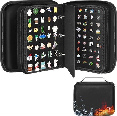 Fireproof Pin Display Book for Collectors, 6 Pages Enamel Pin Display Case, Travel Pin Trading Book, Pin Holder Board Storage for Sports Pins, Memorial Pins, Brooches, Badges, Accessories (Bag Only) in Saudi Arabia