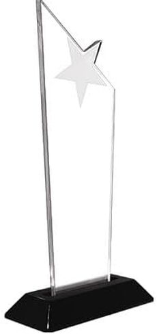 Personalized 10.75" Galaxy Star Acrylic Trophy Award for Corporate, Sports, Retirement, Customized Employee Appreciation Awards Engraved with Your Art Text in Saudi Arabia