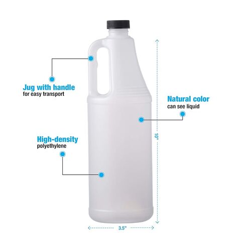 Consolidated Plastics Round Jug with Cap, HDPE, 32oz., 12 Piece in Kuwait