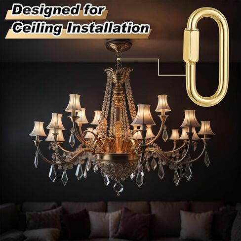 4 Pack Brass Quick Locking Chain Link Threaded Link Chain Connector Clips, 2.36 x 1.06 x 0.24 Inch in Saudi Arabia