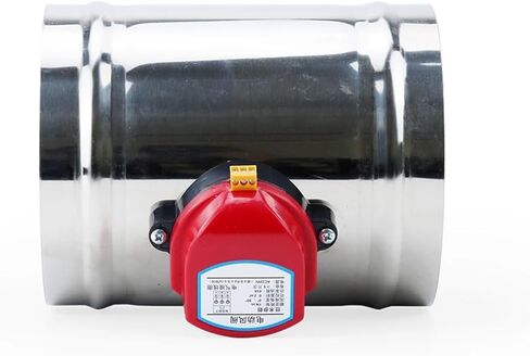 220V Stainless Steel 201 Damper Electric Air Valve Motorized Check Valve For 4" 5" Pipe 100/125mm 1Pcs(125mm) in Saudi Arabia