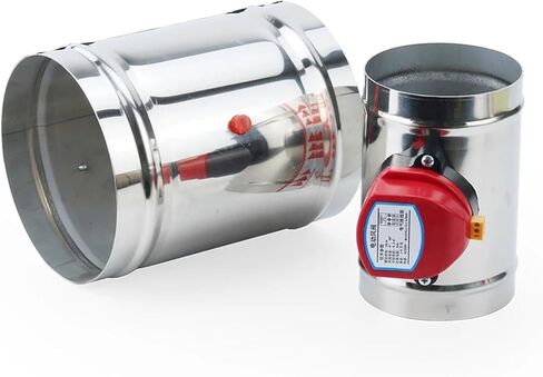220V Stainless Steel 201 Damper Electric Air Valve Motorized Check Valve For 4" 5" Pipe 100/125mm 1Pcs(125mm) in Saudi Arabia