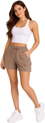 Spyder Womens Ripstop Cargo Shorts - UPF 30 Stretch Tech Athletic Workout Gym Shorts Women - Activewear Short for Women in Saudi Arabia
