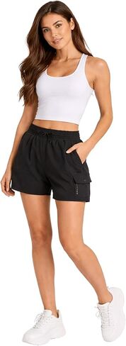 Spyder Womens Ripstop Cargo Shorts - UPF 30 Stretch Tech Athletic Workout Gym Shorts Women - Activewear Short for Women in Saudi Arabia