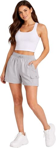 Spyder Womens Ripstop Cargo Shorts - UPF 30 Stretch Tech Athletic Workout Gym Shorts Women - Activewear Short for Women in Saudi Arabia