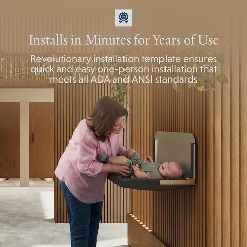 وحدة تغيير حفاضات الأطفال من سوفا إليمينت بتركيب أفقي على السطح مع سبلاش - أسود in Kuwait