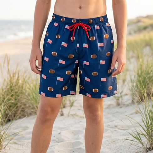 ChalkTalkSPORTS Football Swim Trunks - Football Board Shorts - Multiple Colors - Youth & Adult in Saudi Arabia