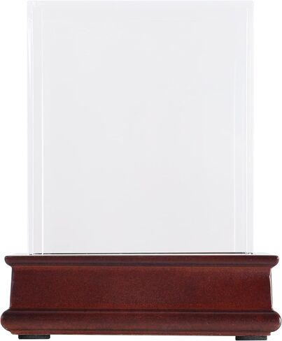 DisplayGifts Pro UV Softball Display Case Holder Stand Baseball Display case, Also Holds Tennis Ball, Lacrosse Ball, Bocce Ball, for Living Room or Office (Wooden Stand Cherry Finish) in Saudi Arabia