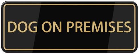 Dog On Premises Sign For House (With Strong Adhesive Tape), 3" X 9" Premium Durable For Home & Office,Acrylic Signs For Front Door/Wall/Window, Clear And Easy To Read in Saudi Arabia