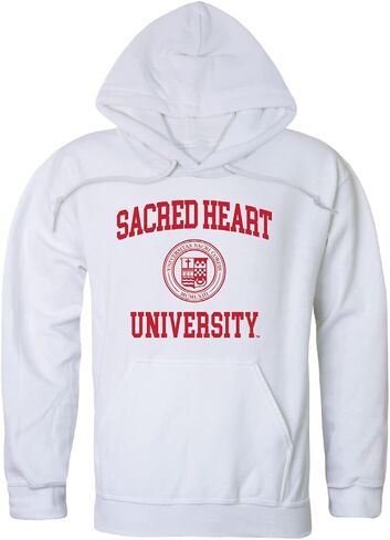 W Republic Sacred Heart University Pioneers Seal Hoodie Sweatshirts - White, Large in Saudi Arabia