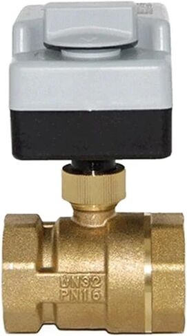 1/2 3/4 1 2 Inch Motorized Ball Valve 220V Three Wire Two Point Control Brass Electric Ball Valve With Manual Switch 1Pcs(1/2") in Saudi Arabia