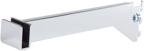 SSWBasics 12 inch Chrome Dimensional Hangrail Bracket for Slotted Standard - ½ inch slots 1 inch on center - Pack of 4 in Saudi Arabia