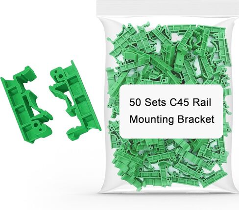 50Sets C45 DIN Rail PCB Mounting Bracket Holder Carrier Clips for Width 15mm or 35mm Circuit Board Mounting Bracket Din Rail in Saudi Arabia