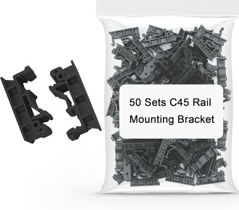 50Sets C45 DIN Rail PCB Mounting Bracket Holder Carrier Clips for Width 15mm or 35mm Circuit Board Mounting Bracket Din Rail in Saudi Arabia