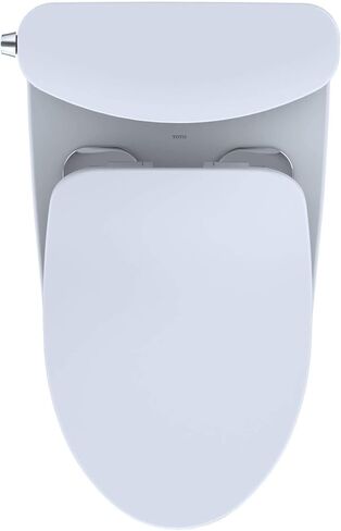 TOTO Nexus Two-Piece Elongated 1.28 GPF Universal Height Toilet with CEFIONTECT and SS234 SoftClose Seat, WASHLET+ Ready, Cotton White - MS442234CEFG#01 in Saudi Arabia
