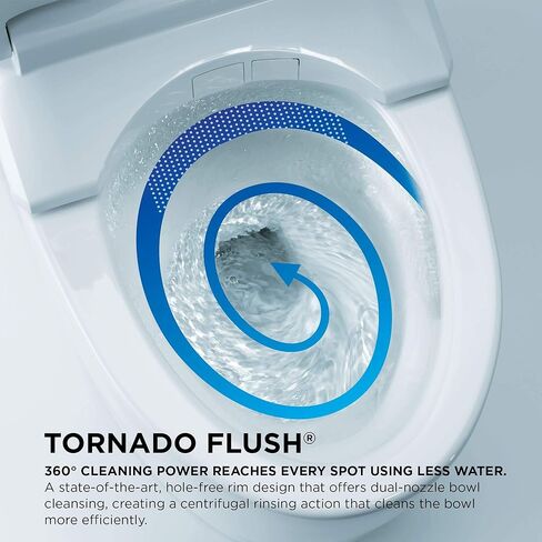 TOTO Nexus Two-Piece Elongated 1.28 GPF Universal Height Toilet with CEFIONTECT and SS234 SoftClose Seat, WASHLET+ Ready, Cotton White - MS442234CEFG#01 in Saudi Arabia