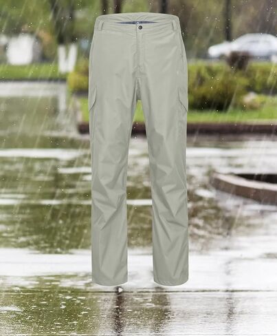 Men's Breathable Rain Pants Lightweight Waterproof Windproof Pants for Hiking Fishing Outdoor in Saudi Arabia