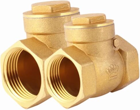 Brass Wire Mouth Horizontal Non-return Valve Full Copper Female Thread Swing Check Valve 1/2 3/4 1 1-1/4 1-1/2 2 Inch 1Pcs(DN15) in Saudi Arabia
