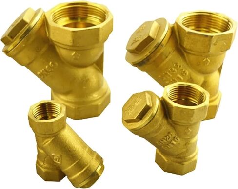 1/2 3/4 1 1-1/4 1-1/2 2 Inch Female Inline Y Mesh Strainer Threads Filter Brass Filter Valve 1Pcs(DN32) in Saudi Arabia