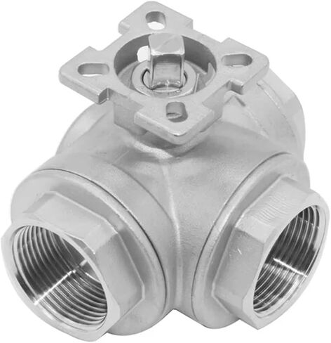 1 Inch SS304 Stainless Steel Three-way Ball Valve T/L Type Female Thread 1Pcs(L Type) in Saudi Arabia