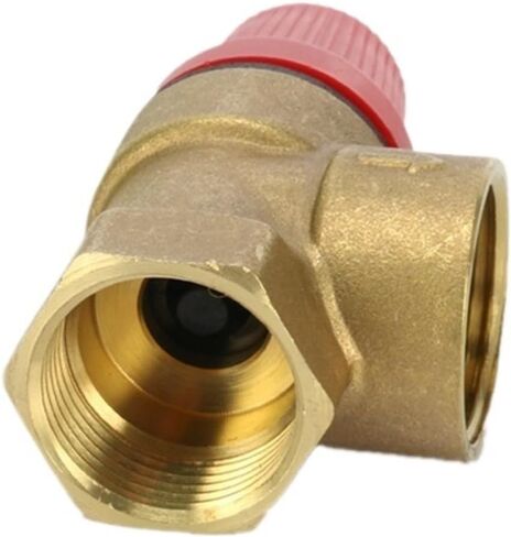 Brass Safety Valve Drain Relief Switch Inner & Outer Wire Brass Safety Valve 1/2 3/4 1Pcs(1/2",MALE FEMALE_3BAR) in Saudi Arabia