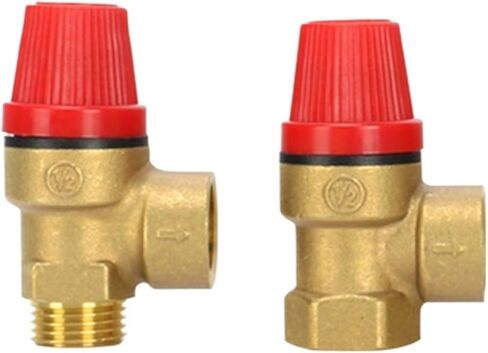 Brass Safety Valve Drain Relief Switch Inner & Outer Wire Brass Safety Valve 1/2 3/4 1Pcs(1/2",MALE FEMALE_3BAR) in Saudi Arabia