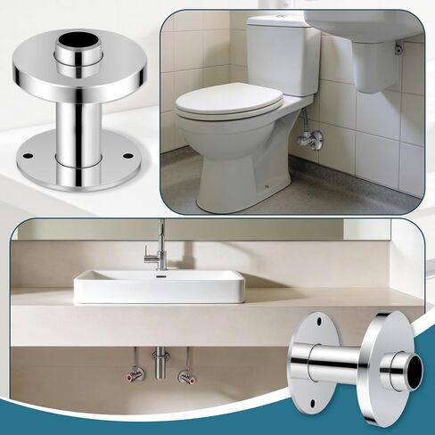 K857-30 غطاء أنابيب ألومنيوم مطور لـ 1/2 PEX سباكة - أغطية أنابيب متينة بلمسة نهائية من الكروم، ودعم كعب القدم وألواح تغطية للتركيب النظيف والاحترافي in Saudi Arabia