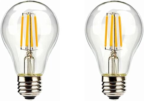 مصابيح إضاءة LED بيضاء دافئة 2700K 2W 3V A60 A19 E26/E27 قاعدة برغي إديسون 20 وات مكافئة للأضواء الشمسية الخارجية، حزمة من 2 in Saudi Arabia