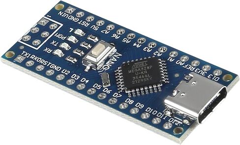 2 قطعة لوحة نانو V3.0 مع كابل ATmega328P رقاقة CH340 Type-C موصل 5 فولت 16 متر متحكم متوافق مع Arduino IDE Nano V3.0 in Saudi Arabia
