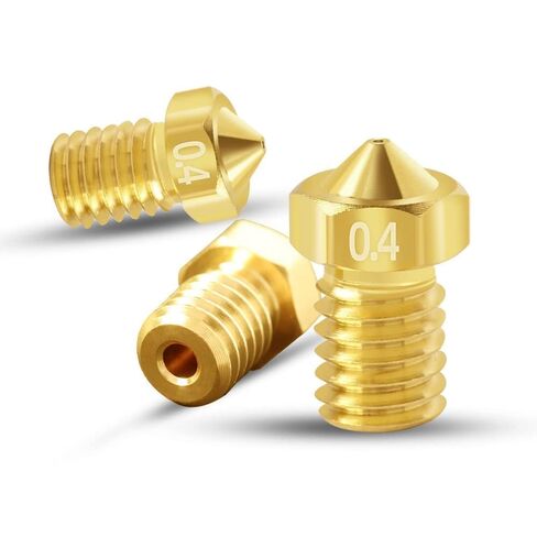 30Pcs 3D Printer V6 Nozzles 0.4mm M6 Brass Nozzle Extruder Print Head Compatible for E3D V5 V6 1.75mm Filament 3D Printer I3 Mega Prusa I3 MK3/MK3S, and Nozzle Cleaning Needles 0.4mm in Kuwait