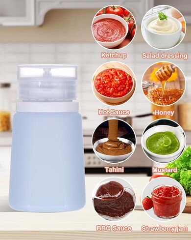 4 Pieces Condiment Squeeze Bottles for Sauces, 60ml/2Oz Silicone Condiment Containers with Lids Leakproof Salad Dressing Container with Reusable Sandwich Bag, Brush (purple pink blue yellow) in Saudi Arabia