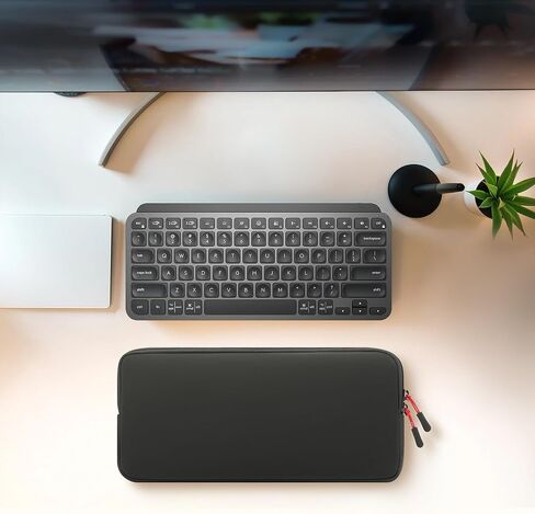 Geekria Keyboard Travel Carrying Pouch, Compatible with Logitech MX Keys Mini/Pebble Keys 2 K380s / Keys-to-GO 2, Apple Magic Keyboard MXCL3LL/A, MXCK3LL/A, Keychron B1 Pro (Black) in Saudi Arabia