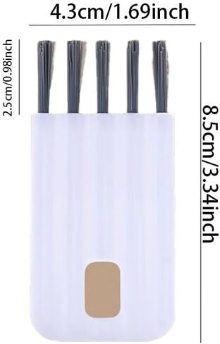 Keyboard Cleaning Brush Tool with Bendable Cup Cover, Flexible Dust Remover for Keyboards, Laptops, Office and Home, White in Saudi Arabia